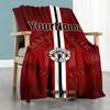 Manchester Customize Your Name Blanket Throw Personalized Blanket Comfortable Great for Livingroom Seaside Picnics Sofa for All Occasions