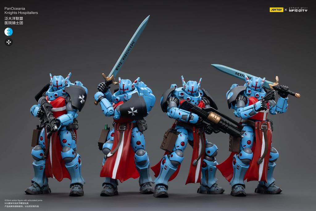JOYTOY X Infinity Pan Oceania Union Hospitaller Knights Scale PVC ABS Painted Finished Figure Set 1/18 &