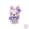 Медный светлячок Милые кошки и собаки Подвеска с бусинами Подходит для оригинального браслета с шармами Сделай сам Изысканные женские украшения
