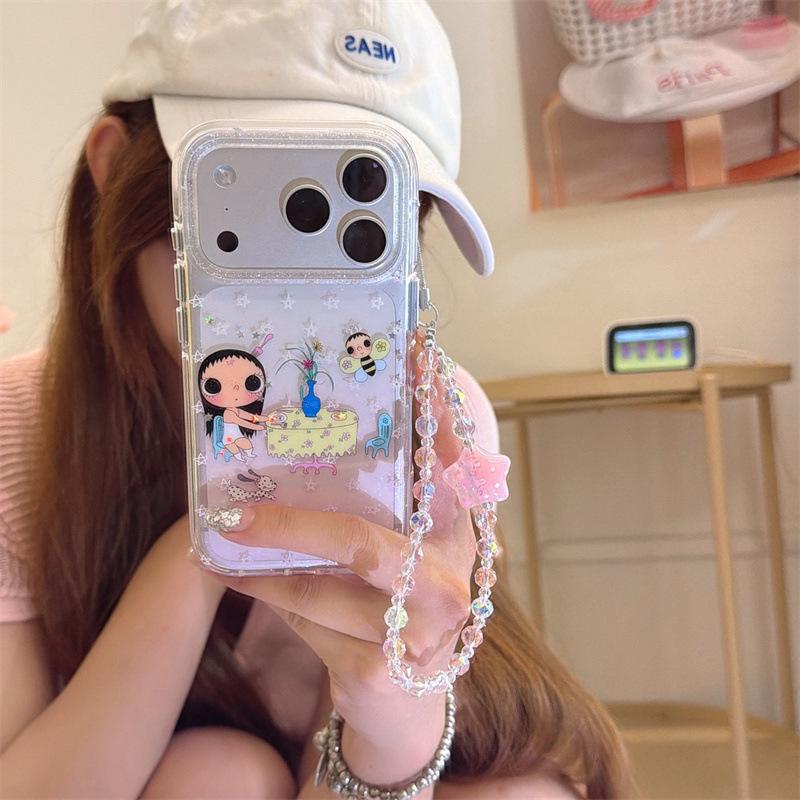 Чехол для телефона Hobby Cartoon Glitter Jade для iPhone 17, 16 Pro Max, 15, 14