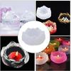 Lotus Shaped Candle Mold Silicone Mold For Candle Making 3D DIY Candlestick Soap Storage Box Mold Gypsum Craft Molds Ornament