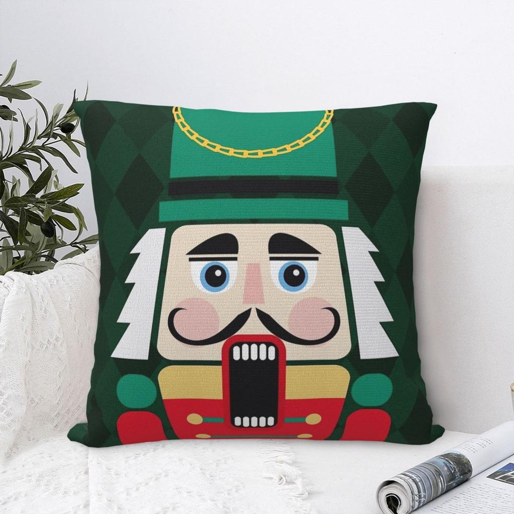 The Nutcracker Doll Merry Christmas Pillowcase Soft Polyester Cushion Cover Decor Pillow Case Cover Bed Drop Shipping 40*40Cm