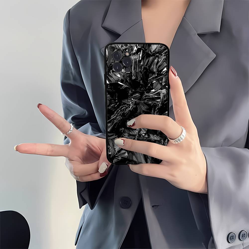 Forged Carbon Fundas Phone Case For IPhone 17 16 15 Plus X 14 12 13 Mini Pro Max Mobile Cases