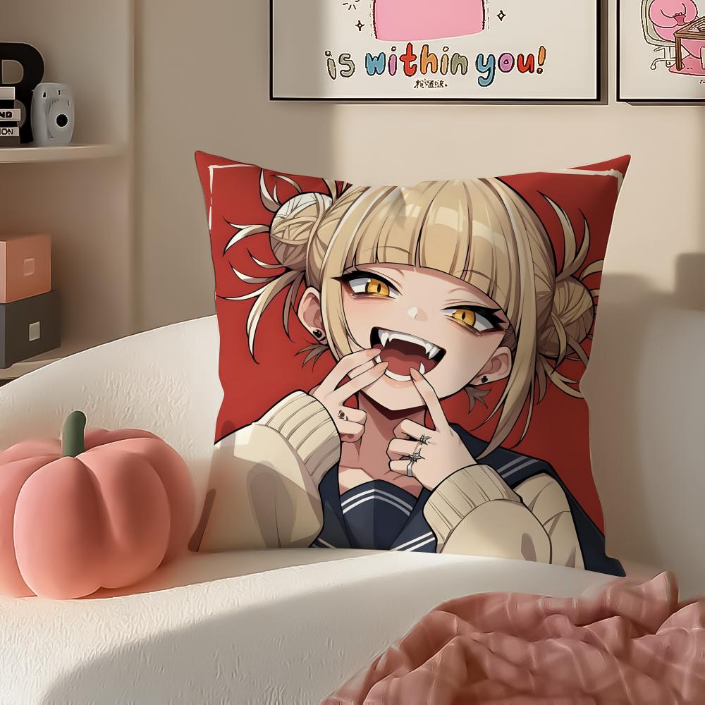 Популярная наволочка для подушки Himiko Toga My Hero Academia, короткий плюш, скрытая молния, чехол для диванной подушки