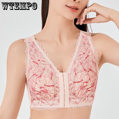 Бюстгальтер с застежкой спереди Женский Тонкий и Красивый Спинка Женский Собирающий Бюстгальтер Втягивание Груди Предотвращающий Обвисание Жилет Бюстгальтер Пуш-ап