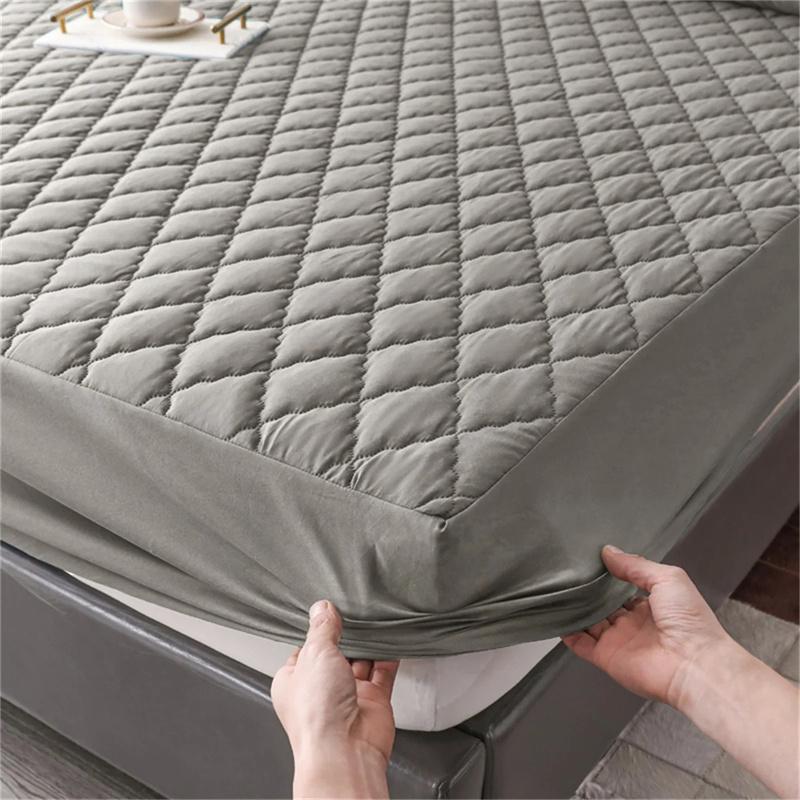 Super Waterproof Bed Fitted Sheet Thicken Mattress Cover Anti-slip Bedspread Quilted Bed Cover Mattress Protector For Home(No Pillowcase)