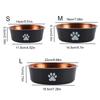 Large Capacity Dog Stainless Steel Food Bowl Cartoon Dog Feeding Basin  For Cats Puppy