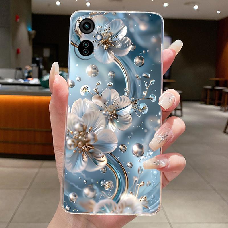 For Tecno Camon 19 Neo Casing Luxury Fashion Butterfly Flowers Soft TPU Silicone Clear Back Cover Camon 19Neo CH6i Phone Case