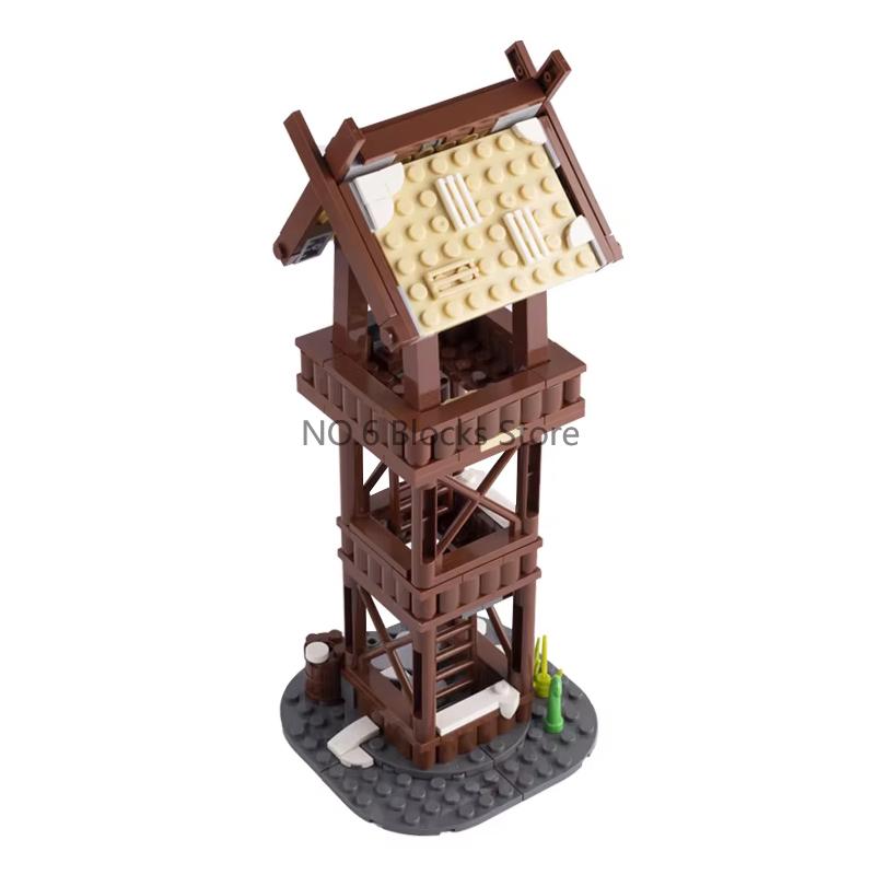 Конструктор MOC Сцена из тюрьмы Аксессуары Клетка Щит полиции Патрульный мотоцикл Дозорная башня Наручники Кирпичики Игрушка для мальчиков Сделай сам S14