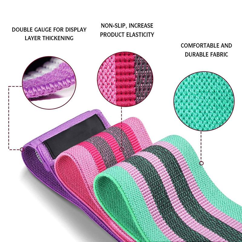 Эспандеры 3 комплекта Гибкие ленты для йоги, пилатеса, бедер, ног, ягодиц, ленты для тренировки, домашние тренировки, фитнес-приседания для женщин и мужчин