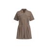 Future Of Tech Short-Sleeve Jumpsuit Women Jumpsuit Coffee HY2844