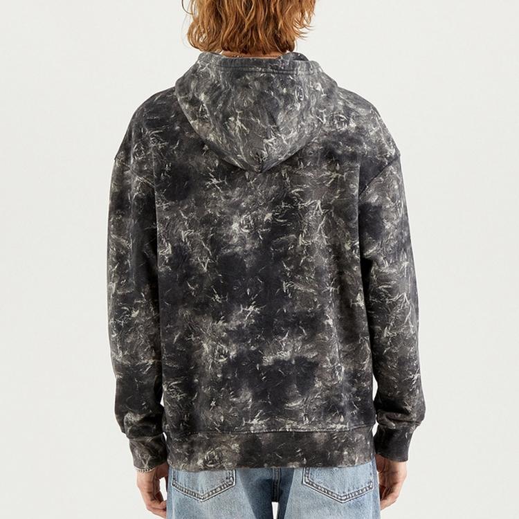 Толстовка Levis Tie-Dye Casual Hoodie Мужская толстовка с капюшоном черного цвета 38410-0001