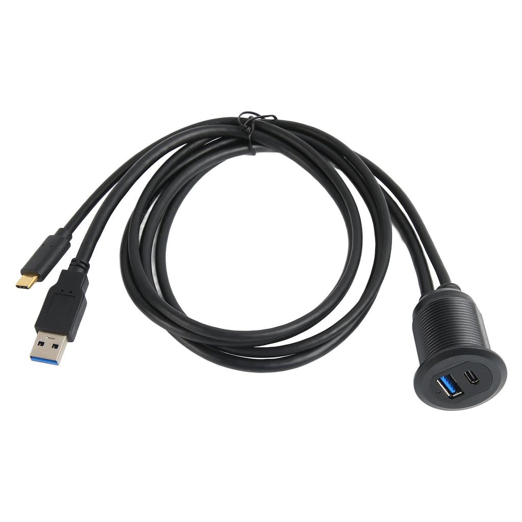 Type C 3.1 To USB 3.0 Flush Mount Cable with LED Indicators Data Transfer Plug and Play Waterproof