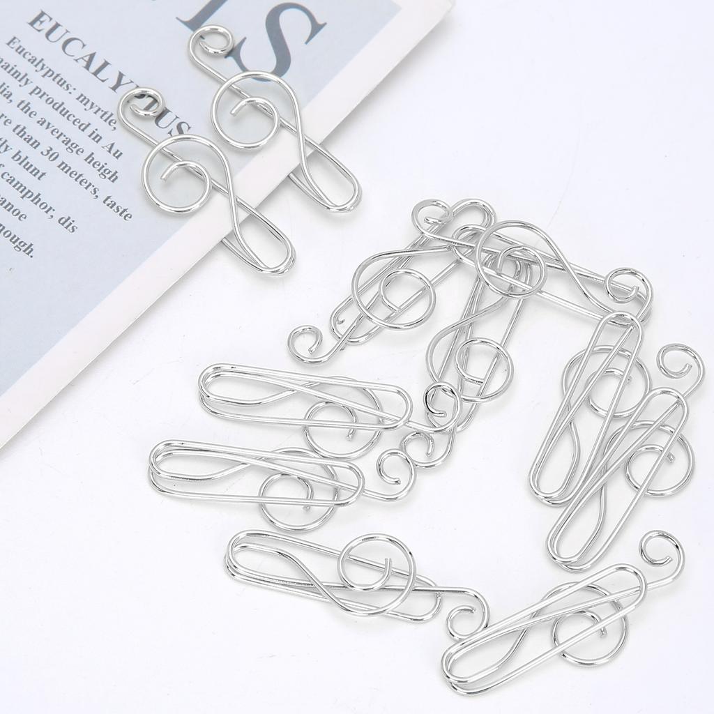 20Pcs Musical Note Paperclip Music   Shape Creativity Modeling Metal Craft Supplies