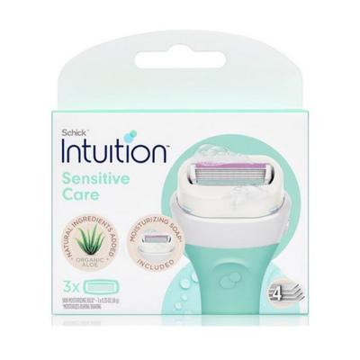 Intuition Sensitive Care Натуральные лезвия для бритвы с алоэ для женщин (3 упаковки)