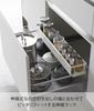 Yamazaki Tower Extendable x x Kitchen Spice Product 4490 Under-Sink Rack, Slim, White, Approx. W55.5-90 D12.5 H7.5cm, Rack, Rack, Under-Sink Storage,