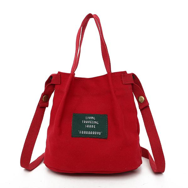 Fashion Girl All-match Mini Crossbody Bag Original Canvas Letter Labeling Art Canvas Bag Shoulder Bag