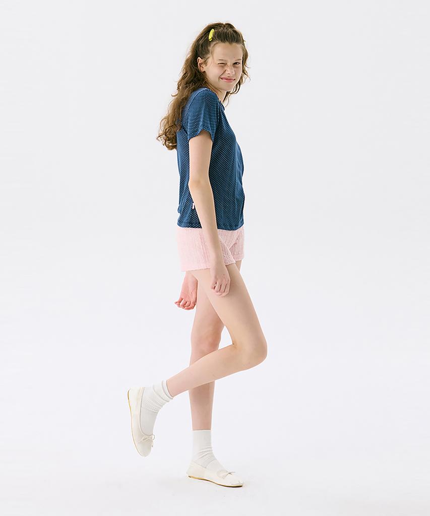 JUNEJUNE SPACE Dot Fitted T_Navy