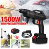 New 1500W Car Washer Electric Cordless Pressure Spray Water Gun Cleaner Washer Gun Water Hose Cleaning With Battery