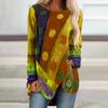 Retro European & American Women's Irregular Loose Long-Sleeve Tops - 2021 Autumn Collection