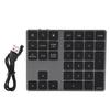 Black 34 Keys Mini Numpad Wireless Bluetooth Numeric Keypad For Apple PC