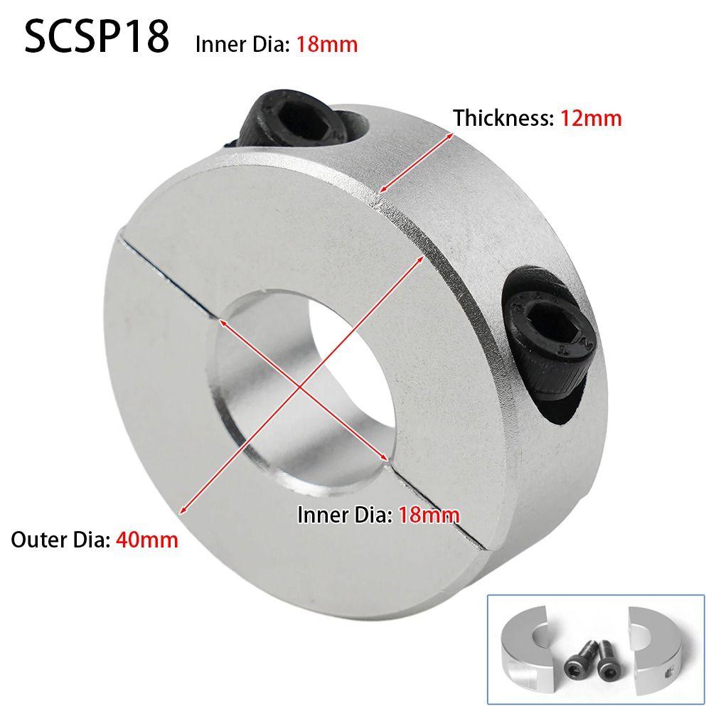 1Pcs Double Split Shaft Collar Aluminum Alloy Clamp-Type Collar New Fixed Locking Limit Ring