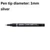 Electroplating Mirror Silver Paint Pen Manual Repair Chrome-plated Metal Waterproof Tire Ceramic Manual DIY Touch-up Paint 0.7mm/1mm/3mm Pen Tip