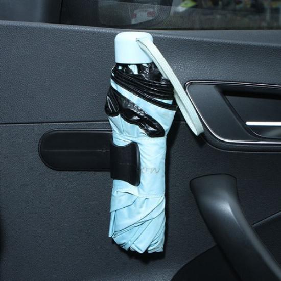 3 Pcs Car Umbrella Clip Fixed Hook Self Adhesive Organizer Black