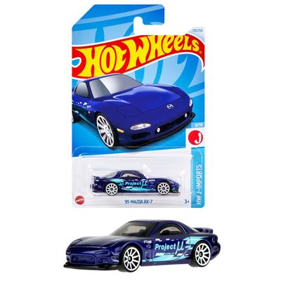 Hot Wheels Basic Car Mazda Vehicle Toy Mini Car для детей от 3 лет и старше Синий HXR27 '95 RX-7