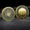 European and American commemorative coins, twelve zodiac gold coins, diamonds, coins, tarot, wishes, sun god, Christmas gift, Stocking stuffers