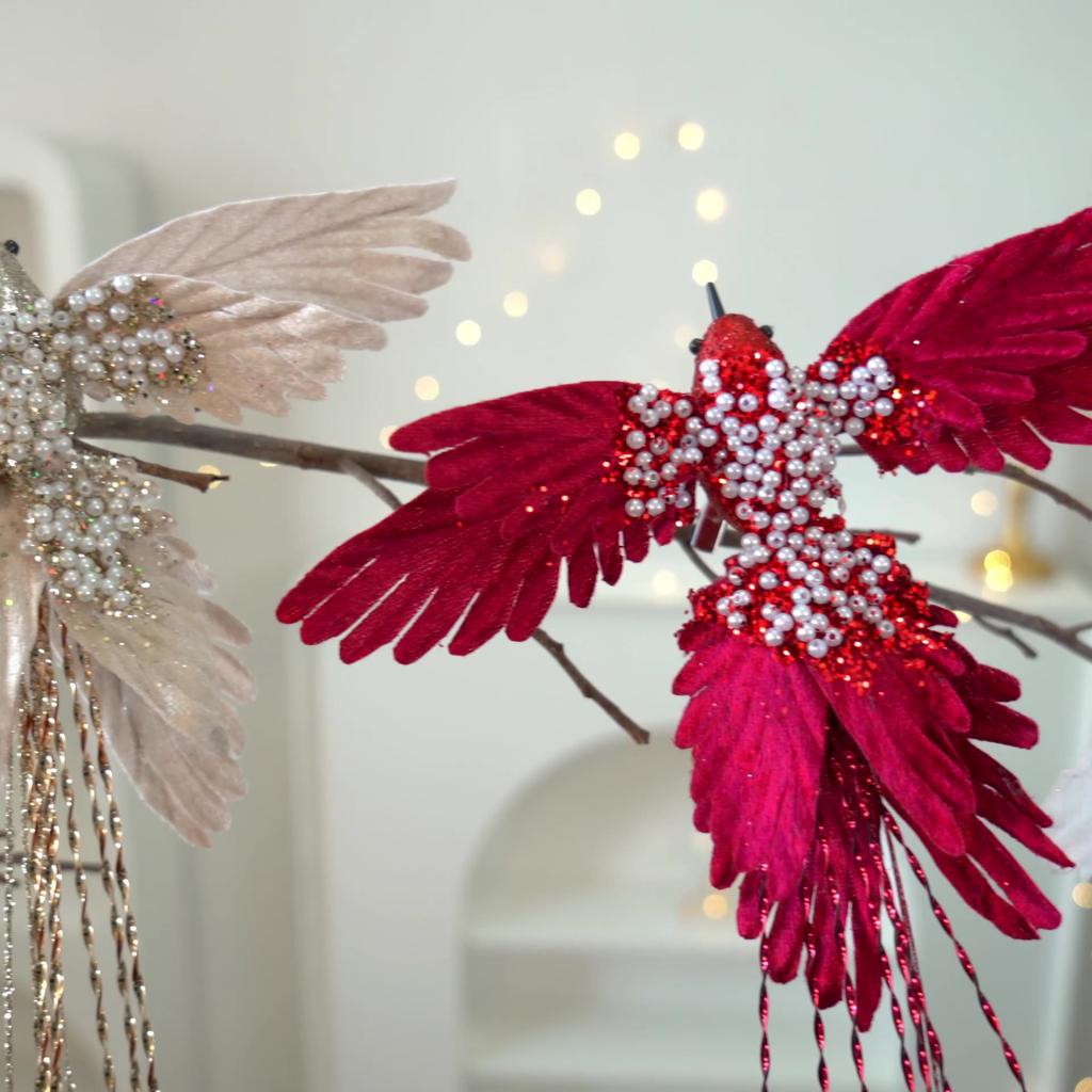 Имитация колибри, украшение для рождественской елки, рождественские украшения, оформление сцены и подвески в виде птиц