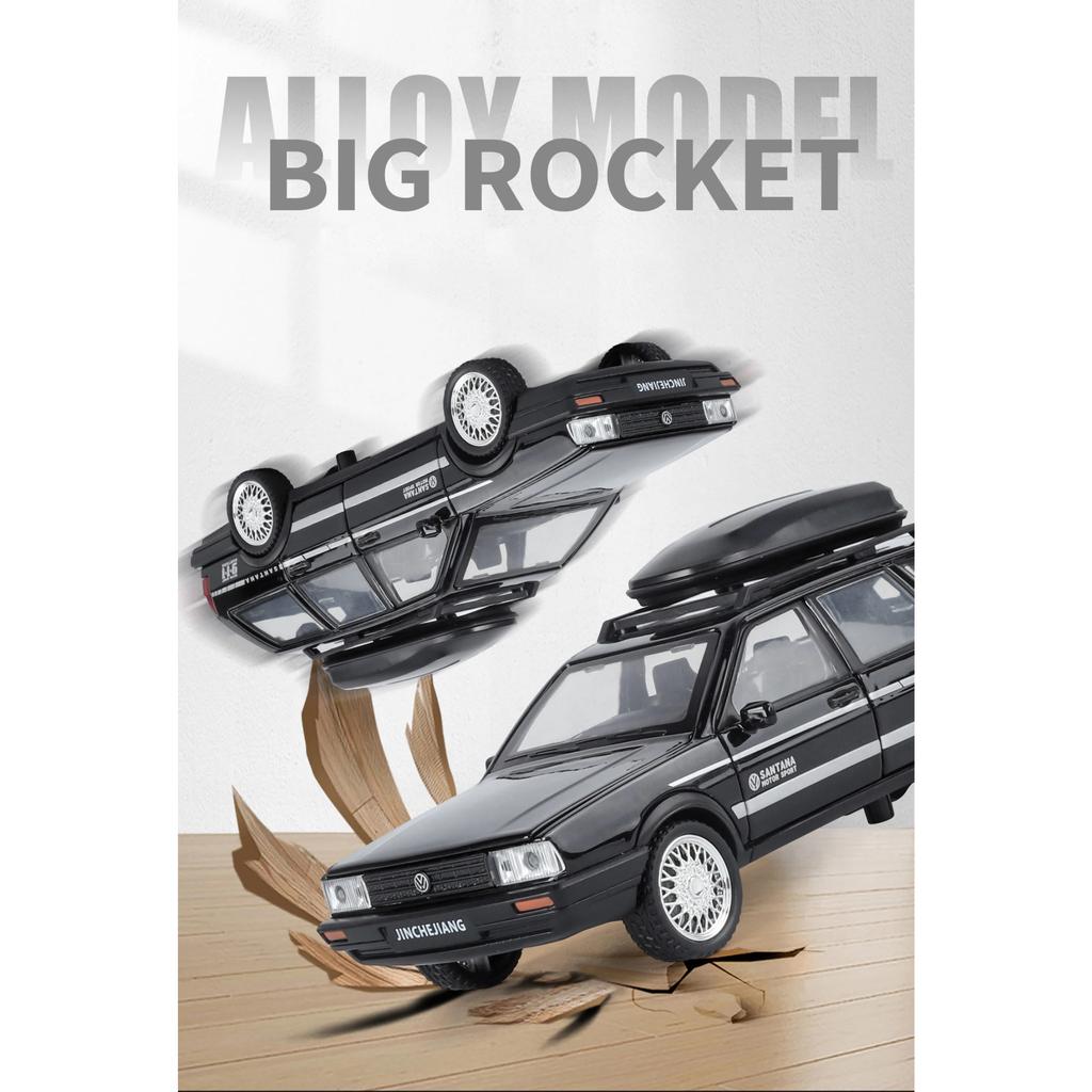 1/32 VolksWagenwerk Santana Wagon Литой металлический модельный автомобиль Миниатюрная модель автомобиля Украшения Коллекция для мальчиков Дисплей Подарок для друзей