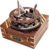 5 Inch Steampunk Gilbert Sundial Compass – Top Grade Handcrafted Brass Sundial In Wood Box with Equation Chart