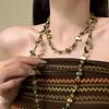Irregular Shell Multilayer Necklace Creative Double Layer Necklace Long Sweater Chain  Beach