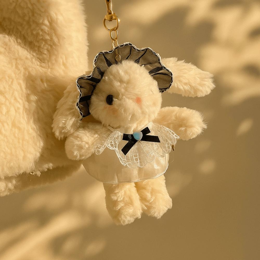 Fluffy Plush Rabbit Doll Pendant Cute Design Rabbit Plush Ornament Gift for Her
