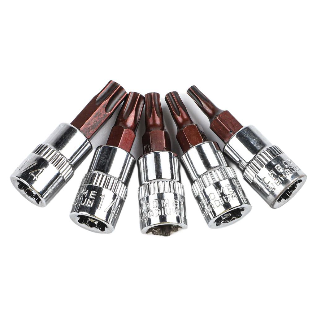 5 шт. Для бит Torx отвертки 1/4 дюйма Головки под Torx Инструменты для T15 / Для T20 / Для T25 / Для T30 T40 Аксессуары для электроинструмента