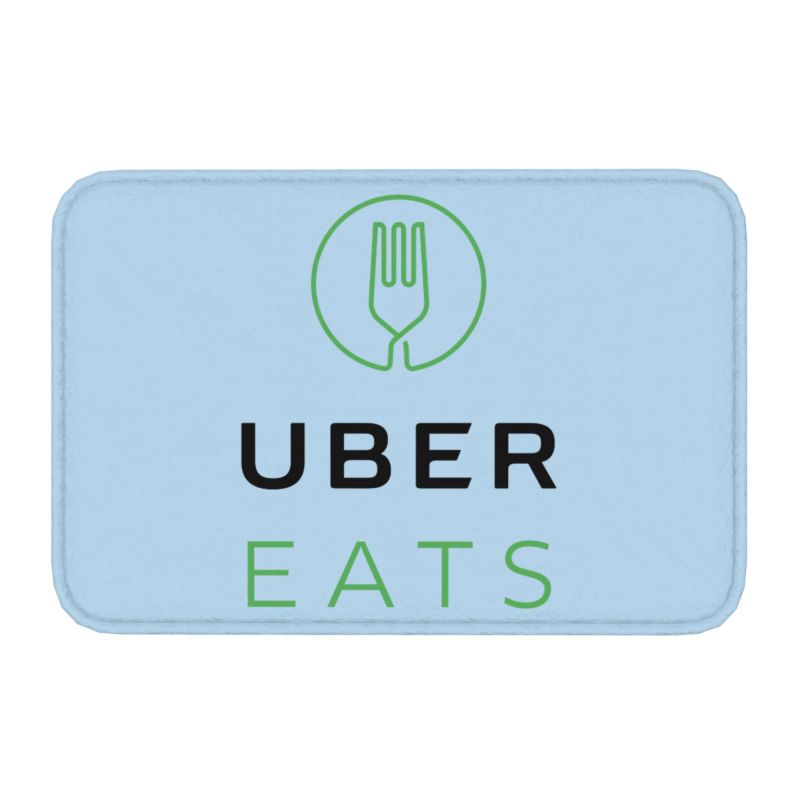 Uber Eats Driver Logo Front Door Mat Anti-Slip Outdoor Quick Dry Doormat Floor Bathroom Entrance Rug Carpet