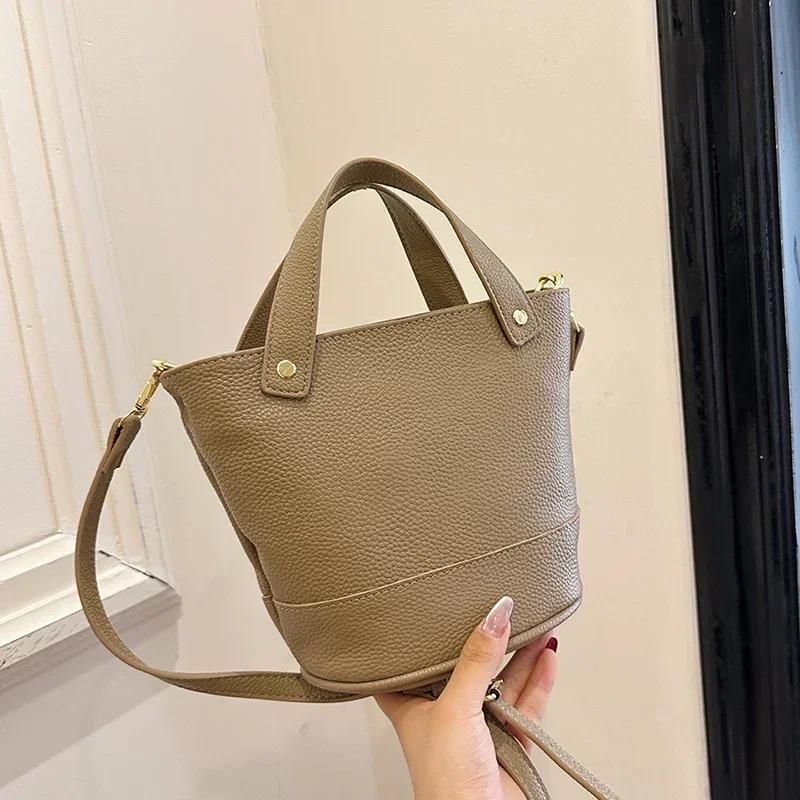 Однотонная женская сумка из искусственной кожи, мягкая и универсальная, модная, элегантная, простая, через плечо, элегантная сумка через плечо, высокое качество, новая