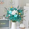 Immortal Rose Dried Bouquet: Eucalyptus, Hydrangea, Crystal Grass, and Baby's Breath for Home or Bedroom Decoration