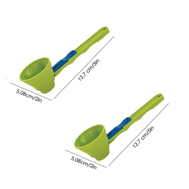 2 ШТ. Кофейная ложка, выдвижная мерная ложка-воронка 2 в 1, выдвижная конструкция, мерная ложка-воронка, удлиненная ручка, не проливается, мерная ложка-воронка, точное измерение