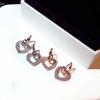 New Korean Fashionable Earrings Delicate Diamond Heart Shaped Temperament Earrings Earrings Earrings Woman