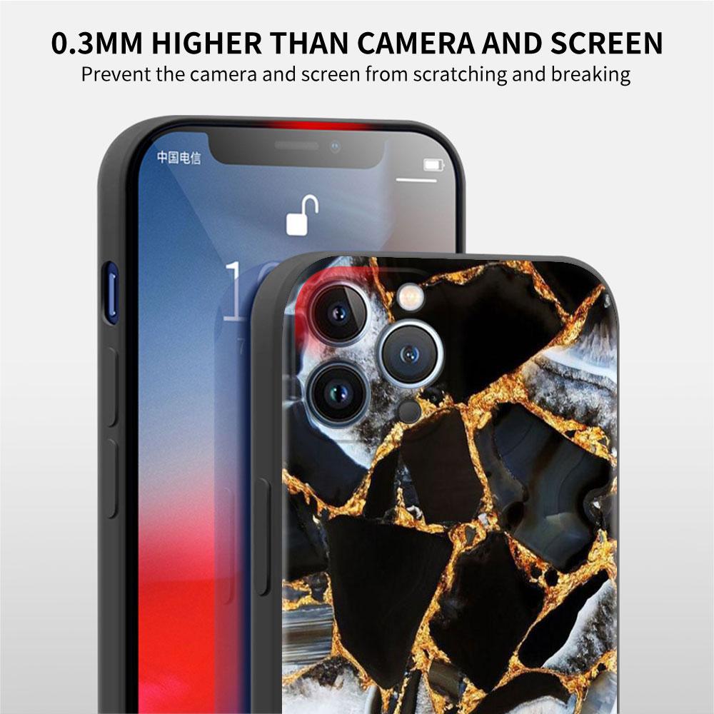 Чехол Funda для Apple iPhone 14 11 13 7 12 Pro 7 XR XS Max 8 Plus 6 14Pro 13Mini черный мягкий чехол для телефона мрамор