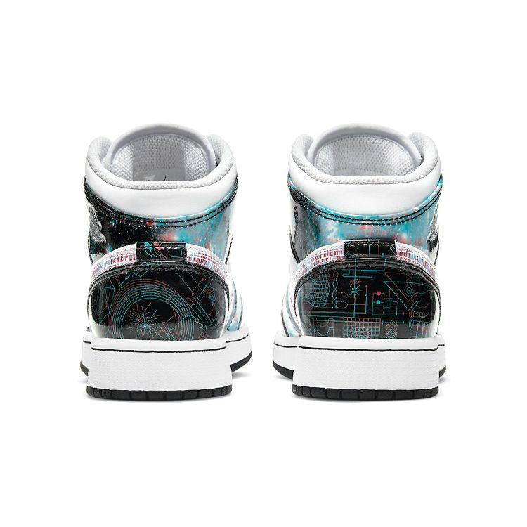 Air Jordan 1 Mid SE GS Take Flight Белый Ярко-Малиновый Синий Герой BQ6931-114