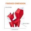 ORIGAMIPLANET Красная Лиса 3D Оригами Бумажное Моделирование Творческое Ручное Бумажное Искусство для 3D Бумажного Скульптора Уникальная Модель Животного DIY Набор для Бумажного Моделирования Подарок для Девочек