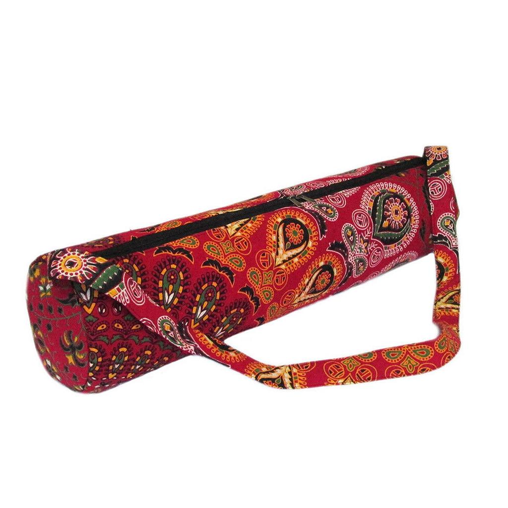 Cotton Yoga Mat Bag, Adjustable Shoulder Strap Handmade Sport Bag, Gym Bag, Pilates Bag, Carrier Sport Bag