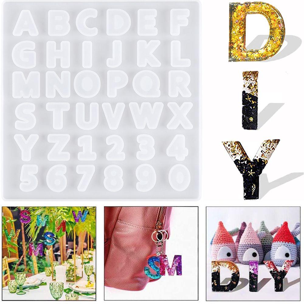 Ornament Resin Casting Silica Gel Handmade DIY Crafts Silicone Molds Resin Mould Alphabet Number