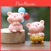 Pig Moon Miniature Figurine Creative Animal Micro Landscape Desk Decor Ornament