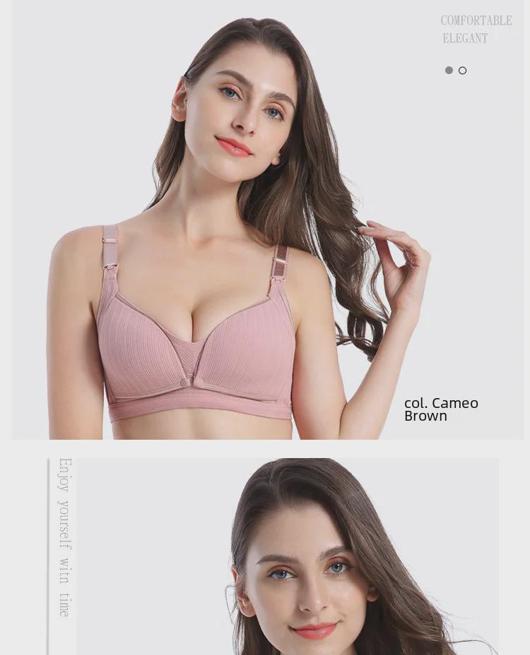 Бюстгальтер для кормления без подкладки: Тонкий, с нитками, с двойной пряжкой, защита от воздействия окружающей среды для беременных и кормящих матерей