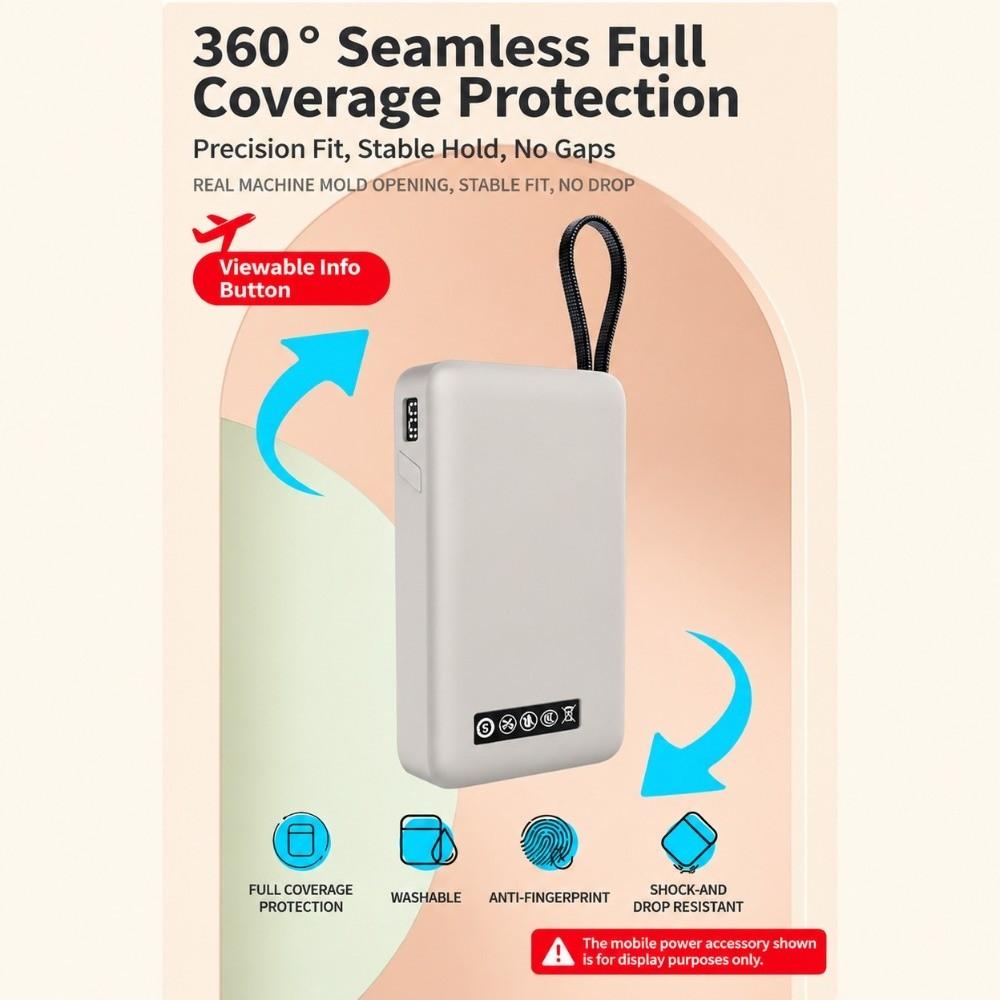 Silicone Power Protective Cover Anti-fall Carrying Case for UGREEN 67W 20000mAh for Travel