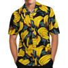 Men's Short Sleeved Shirt, Banana 3D Printed Casual Streetwear, Hawaiian Beachwear, Plus Size Vacation Top